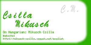csilla mikusch business card